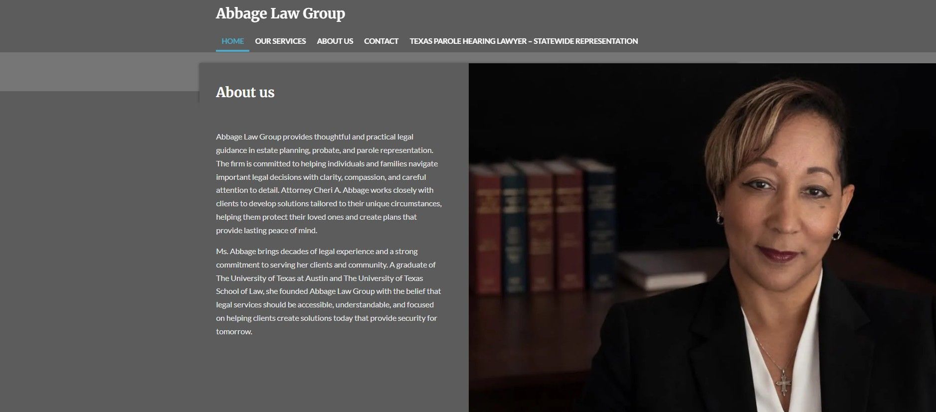 Abbage Law Group website About Us page